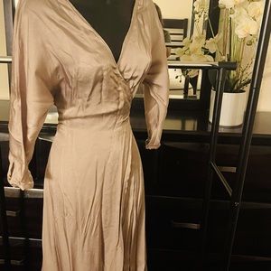 Size 4 Mango Champagne Evening Dress (New with Tags)